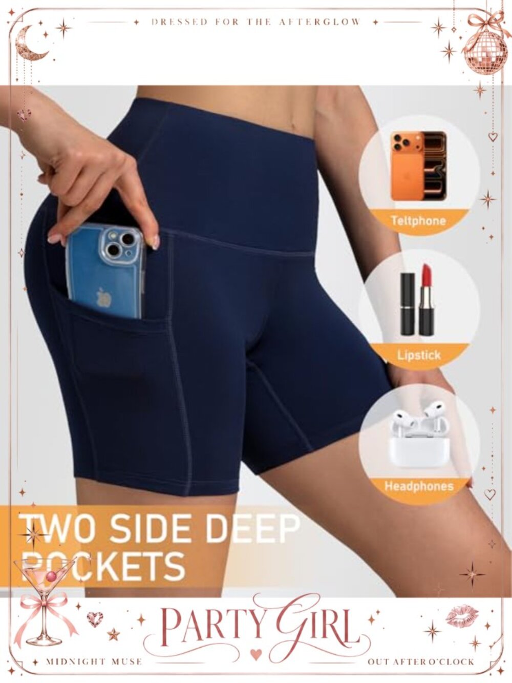 2 Pack Spandex 5" High Rise Biker Shorts Yoga Workout Gym Shorts with Pockets - Picture 4 of 6